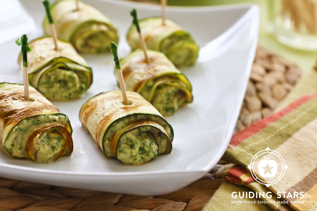 Pesto Zucchini Rolls - Guiding Stars