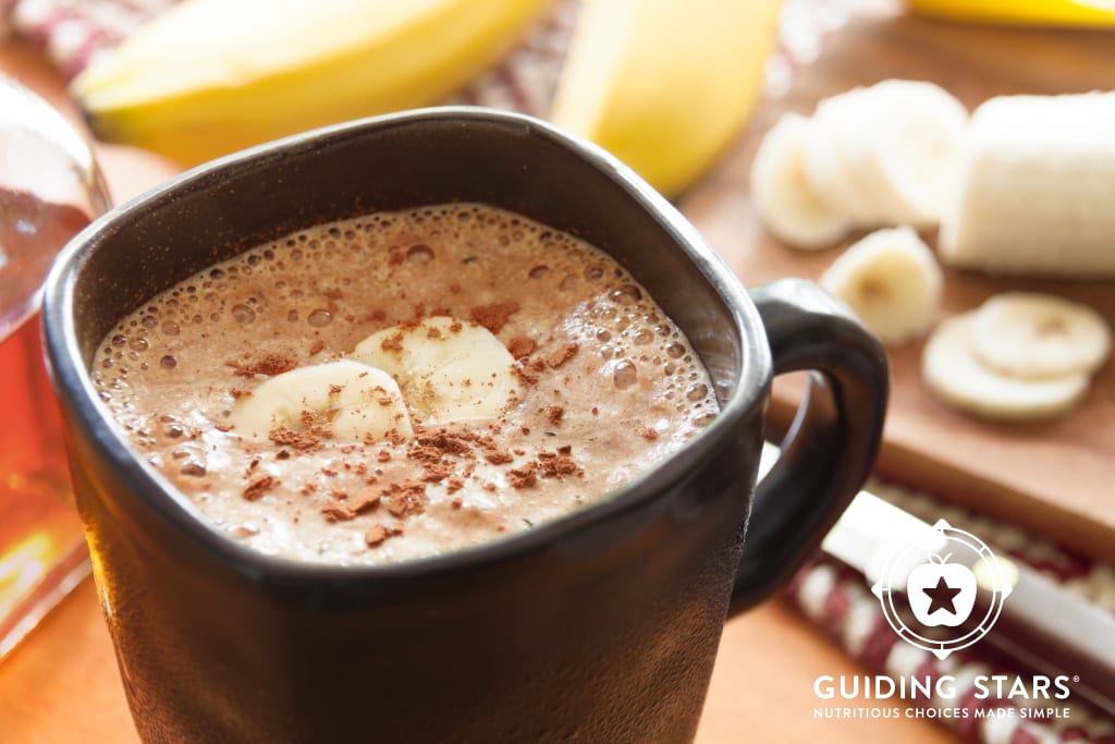 Peanut Butter Banana Cocoa Smoothie - Guiding Stars