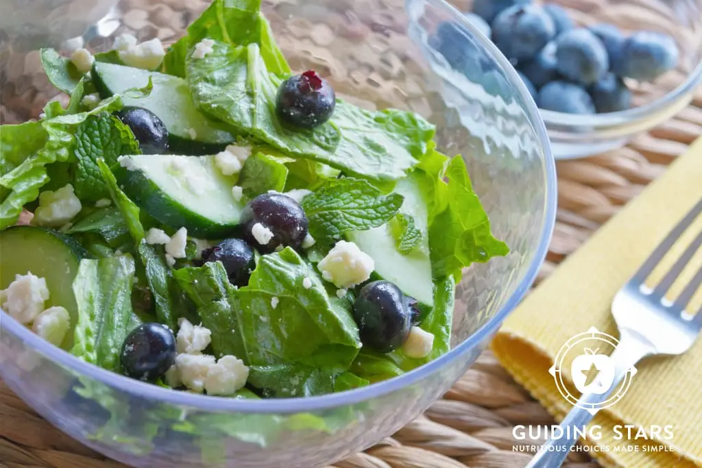 Blueberry Mint And Cucumber Salad With Feta